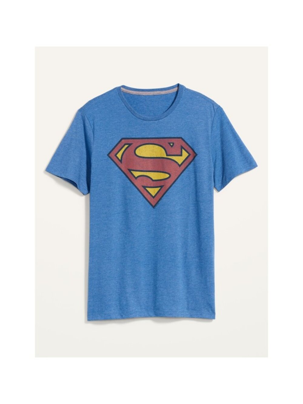 Old Navy DC Comics Superman Logo Graphic Tee Heather Blue Mens Size L NWT